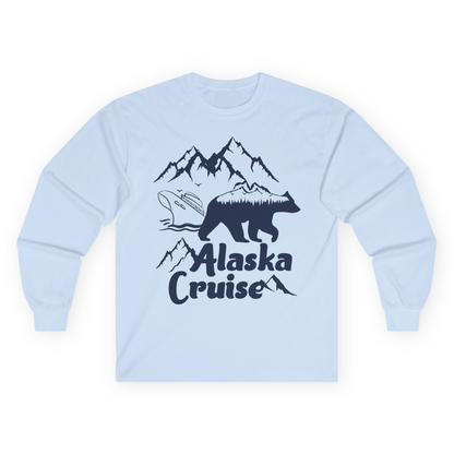 Alaska Cruise Shirt Long Sleeve Shirt – Light Blue – Alaska Cruise Shirts