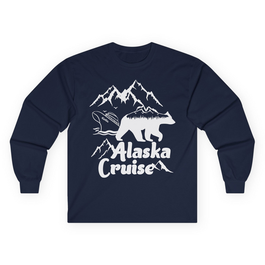 Alaska Cruise Shirt Long Sleeve Shirt – Navy – Alaska Cruise Shirts