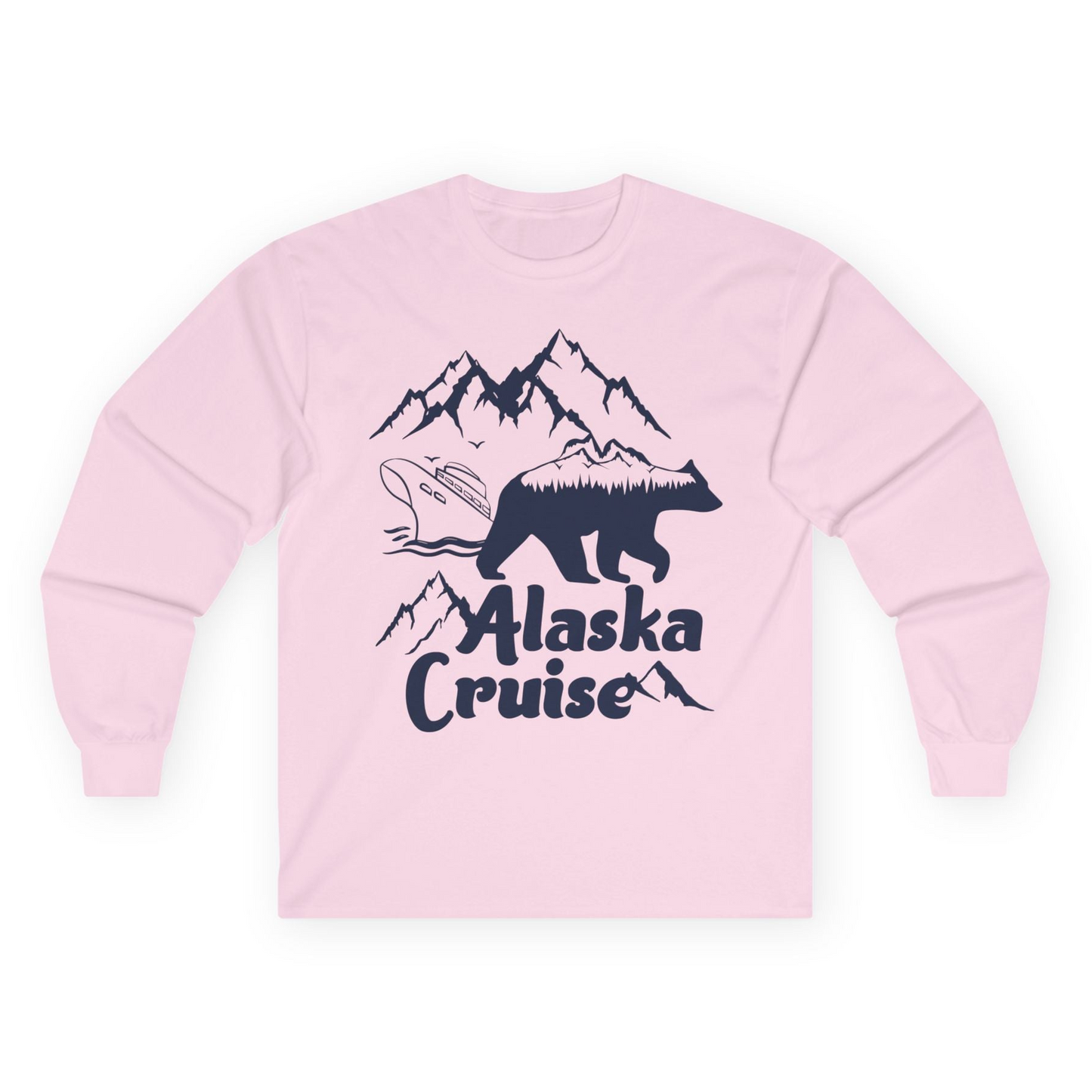 Alaska Cruise Shirt Long Sleeve Shirt – Light Pink – Alaska Cruise Shirts