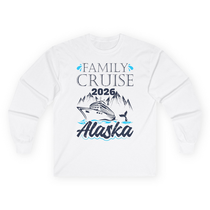 Alaska Family Cruise Shirt Long Sleeve Shirt – White – Alaska Cruise Shirts