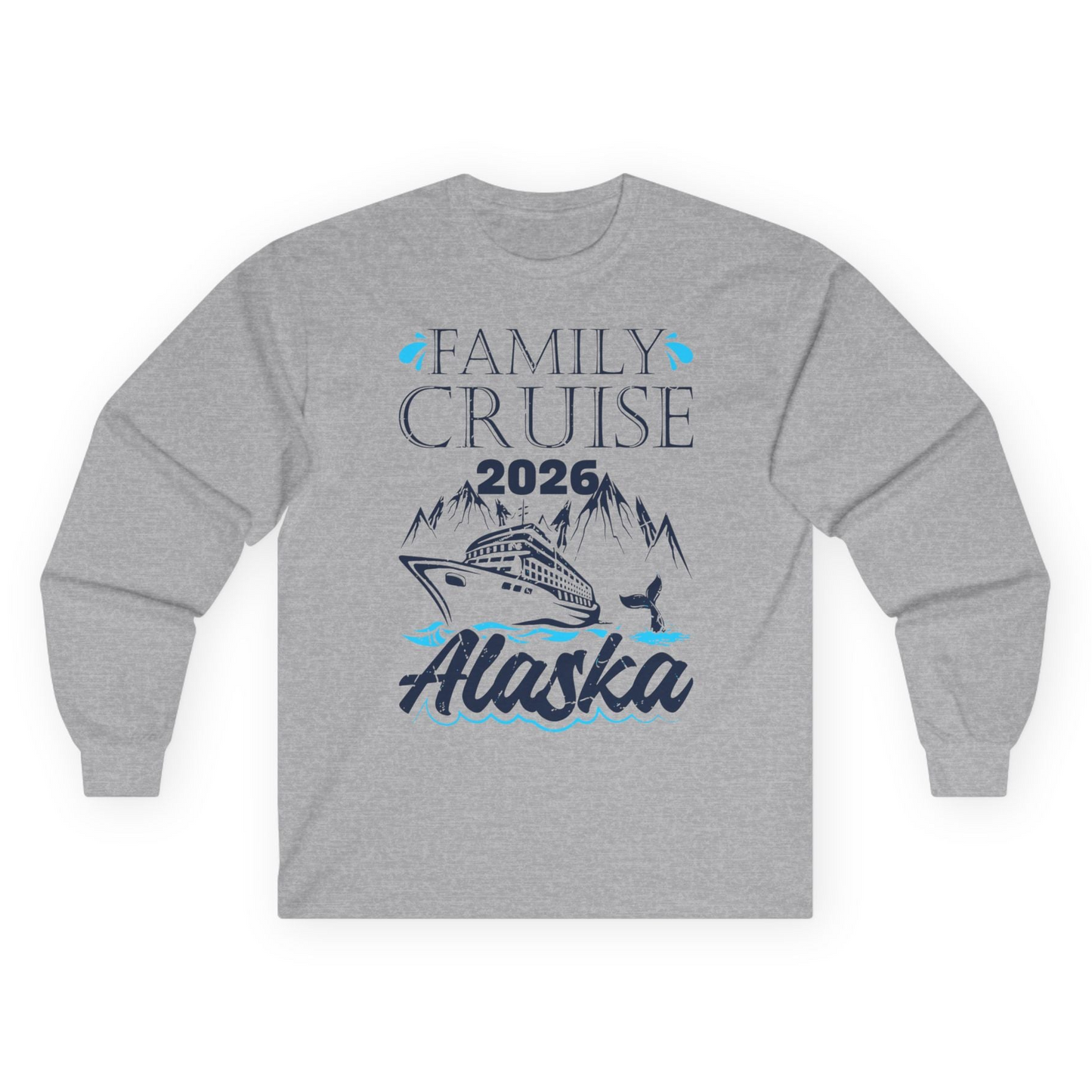 Alaska Family Cruise Shirt Long Sleeve Shirt – Sport Grey – Alaska Cruise Shirts