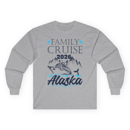 Alaska Family Cruise Shirt Long Sleeve Shirt – Sport Grey – Alaska Cruise Shirts