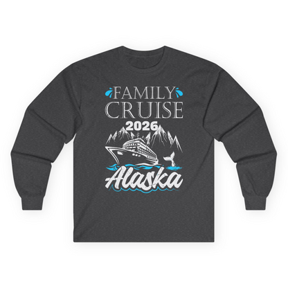 Alaska Family Cruise Shirt Long Sleeve Shirt – Dark Heather – Alaska Cruise Shirts