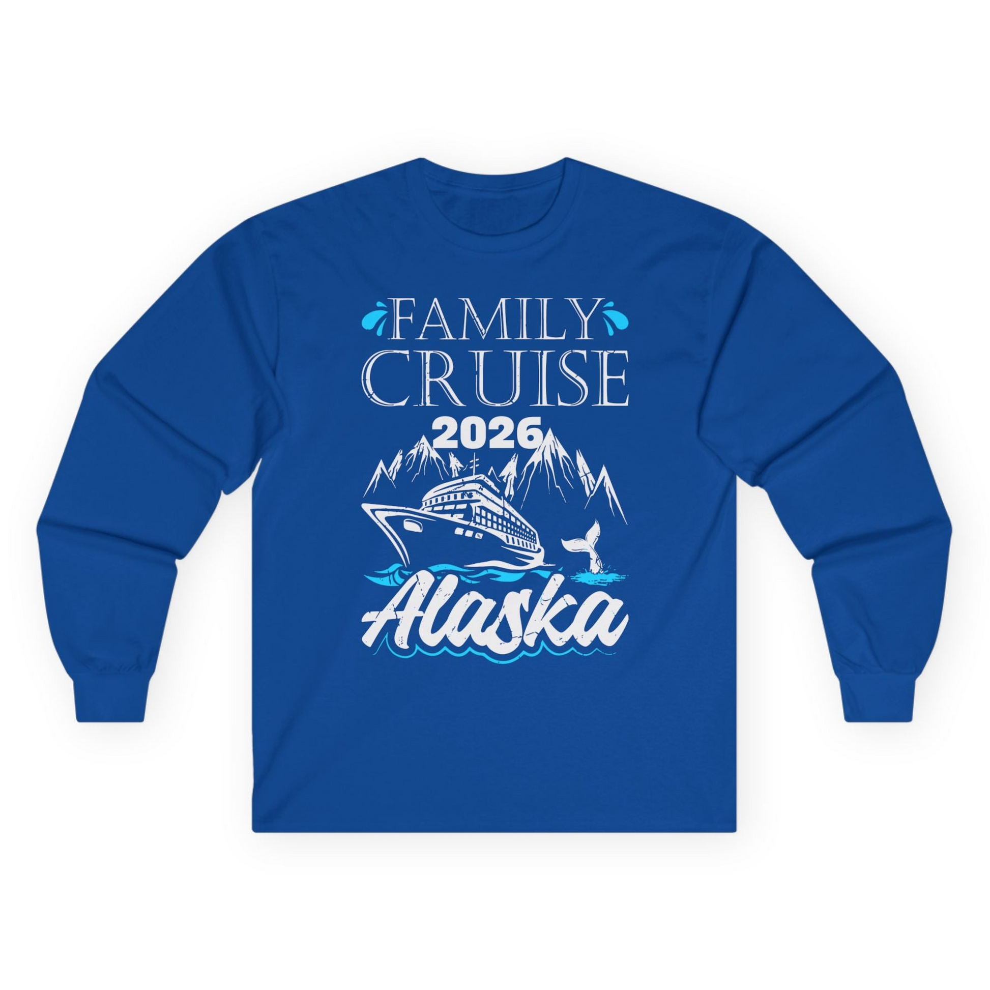 Alaska Family Cruise Shirt Long Sleeve Shirt – Royal – Alaska Cruise Shirts
