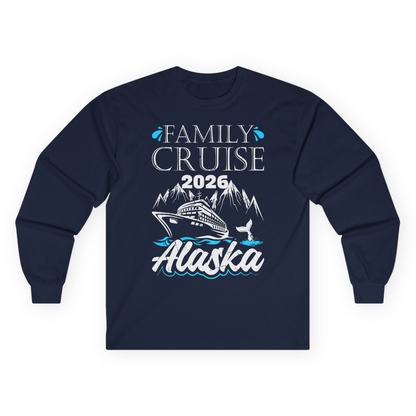 Alaska Family Cruise Shirt Long Sleeve Shirt – Navy – Alaska Cruise Shirts