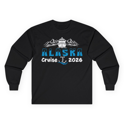 Alaska Cruise 2026 Shirt Long Sleeve Shirt – Black – Alaska Cruise Shirts