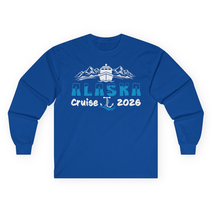 Alaska Cruise 2026 Shirt Long Sleeve Shirt – Royal – Alaska Cruise Shirts