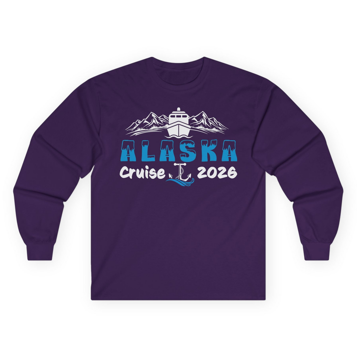 Alaska Cruise 2026 Shirt Long Sleeve Shirt – Purple – Alaska Cruise Shirts