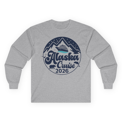 Alaska Cruise 2026 Shirt Long Sleeve Shirt – Sport Grey – Alaska Cruise Shirts