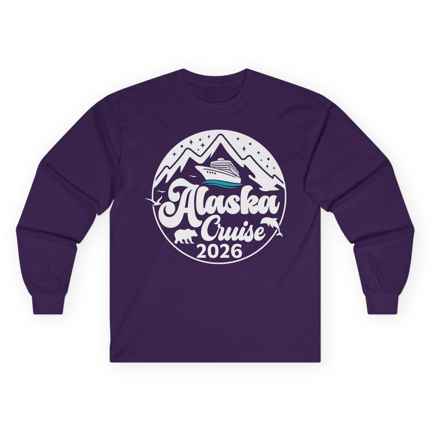Alaska Cruise 2026 Shirt Long Sleeve Shirt – Purple – Alaska Cruise Shirts
