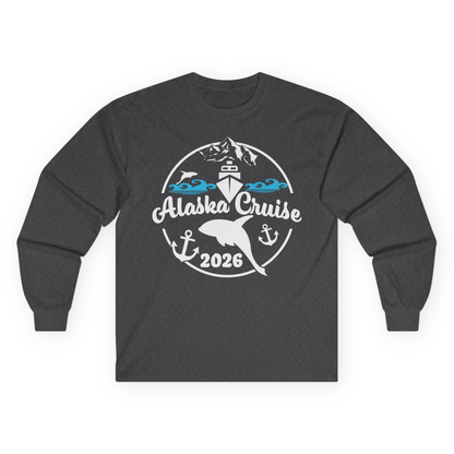 Alaska Cruise 2026 Shirt Long Sleeve Shirt – Dark Heather – Alaska Cruise Shirts