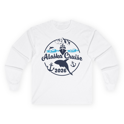 Alaska Cruise 2026 Shirt Long Sleeve Shirt – White – Alaska Cruise Shirts