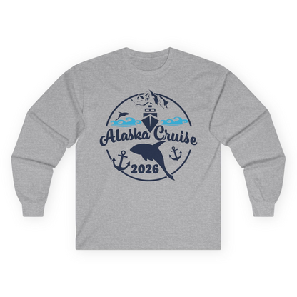 Alaska Cruise 2026 Shirt Long Sleeve Shirt – Sport Grey – Alaska Cruise Shirts