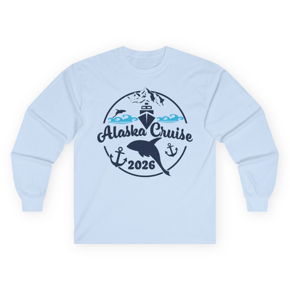 Alaska Cruise 2026 Shirt Long Sleeve Shirt – Light Blue – Alaska Cruise Shirts