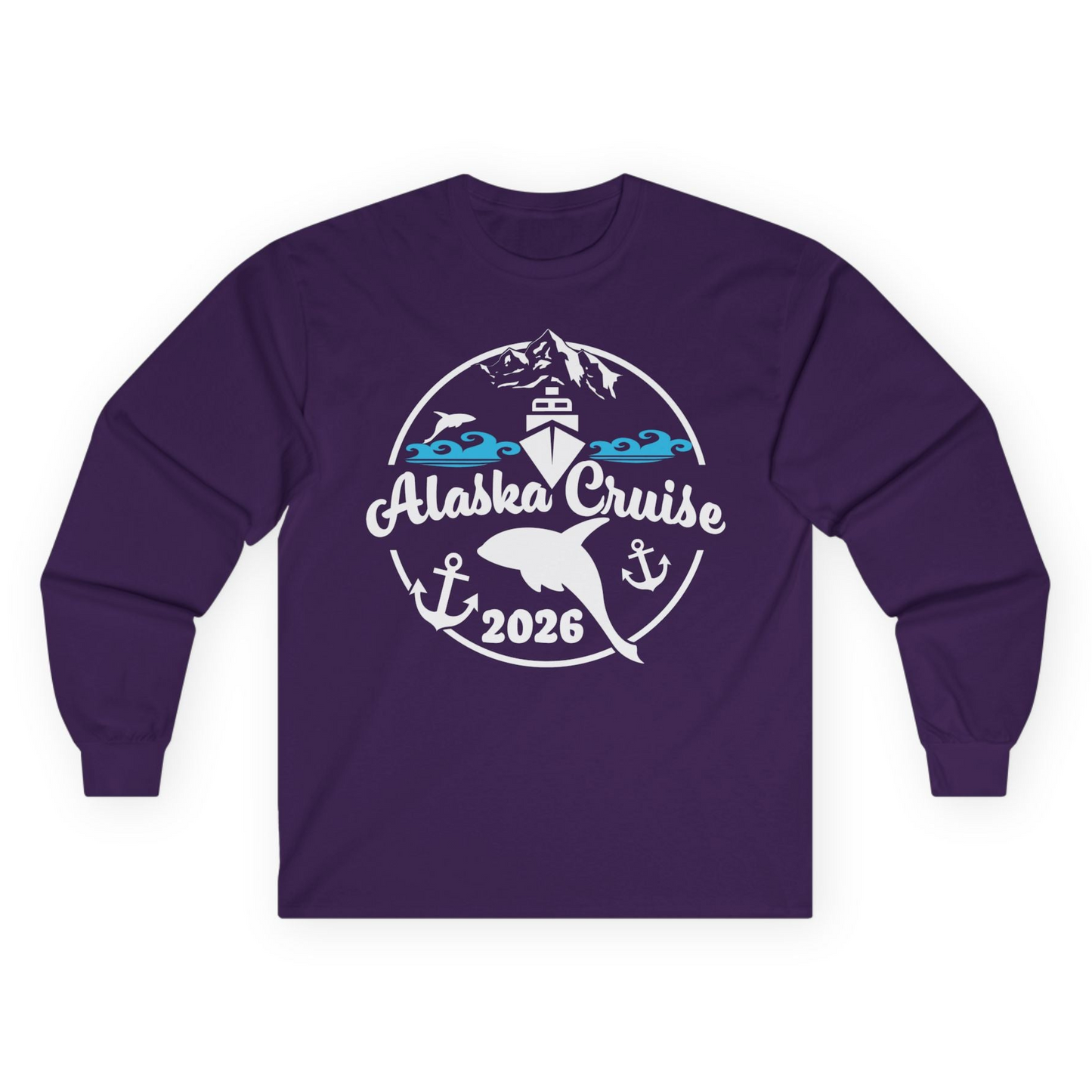 Alaska Cruise 2026 Shirt Long Sleeve Shirt – Purple – Alaska Cruise Shirts