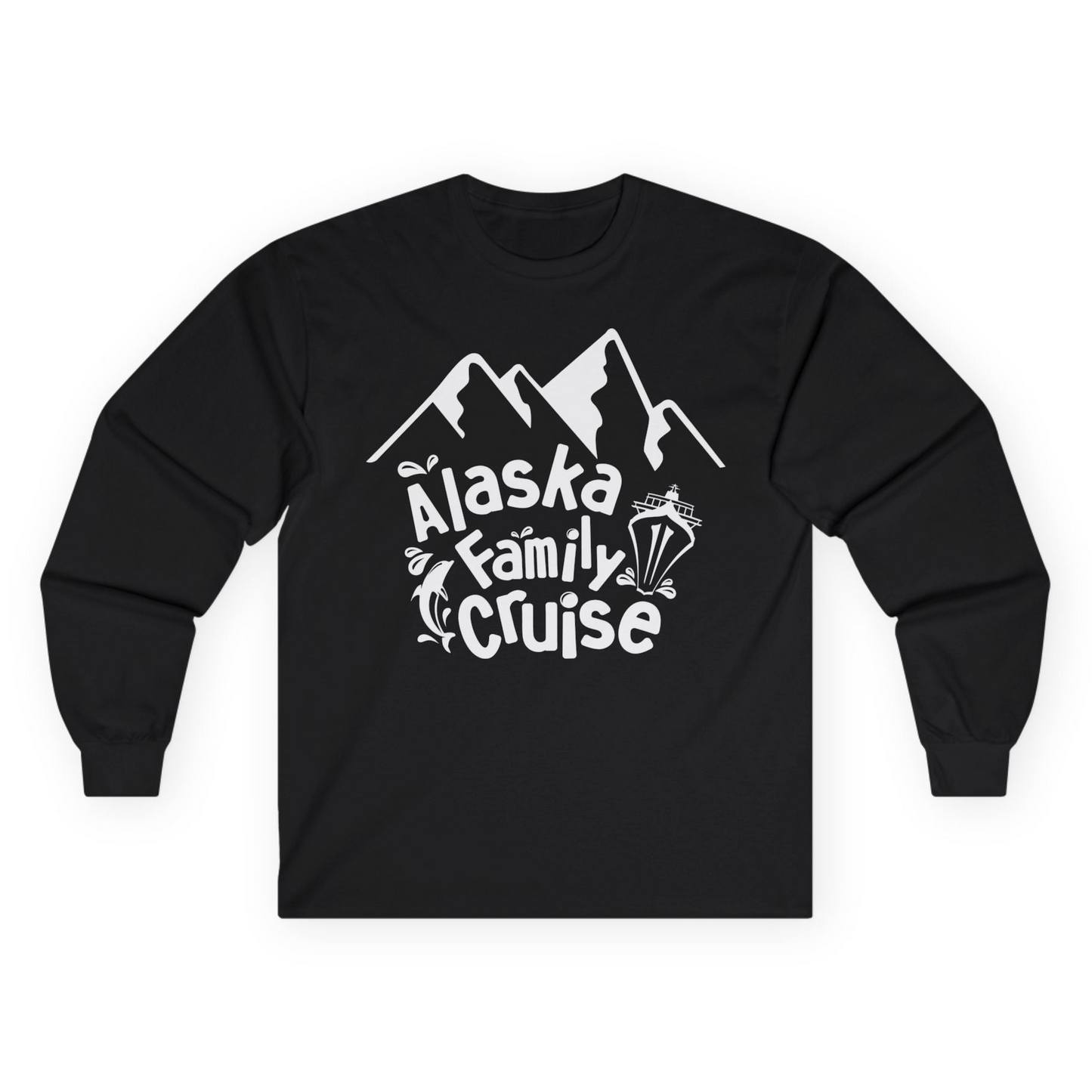 Alaska Family Cruise Adventure Shirt Long Sleeve Shirt – Black – Alaska Cruise Shirts