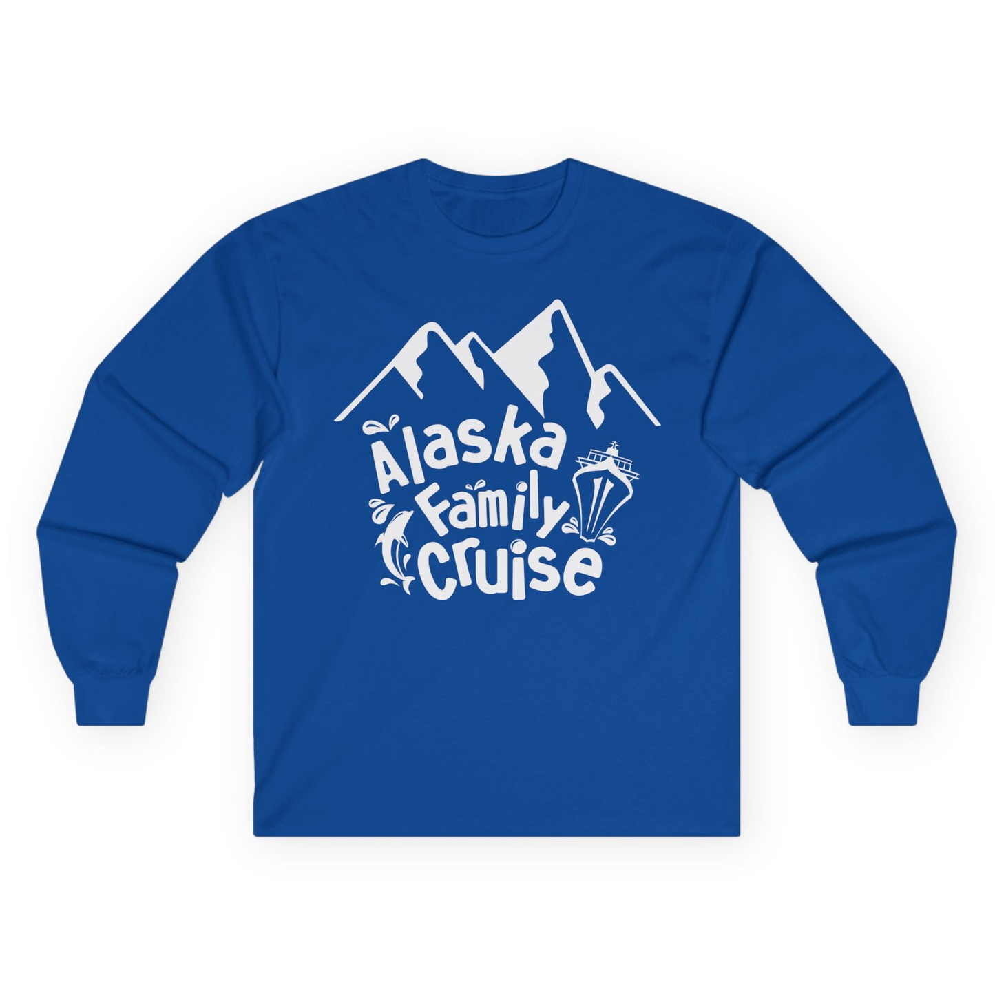 Alaska Family Cruise Adventure Shirt Long Sleeve Shirt – Royal – Alaska Cruise Shirts