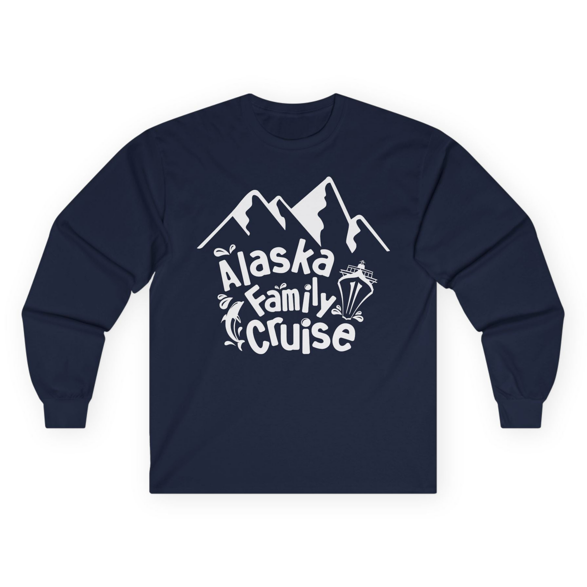 Alaska Family Cruise Adventure Shirt Long Sleeve Shirt – Navy – Alaska Cruise Shirts