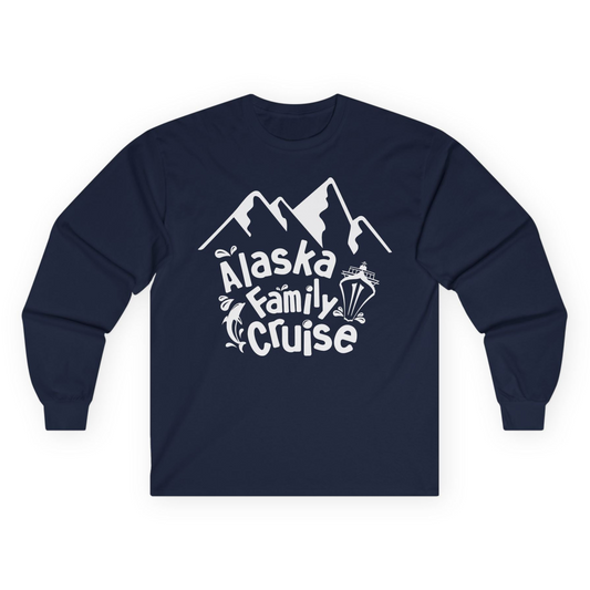 Alaska Family Cruise Adventure Shirt Long Sleeve Shirt – Navy – Alaska Cruise Shirts