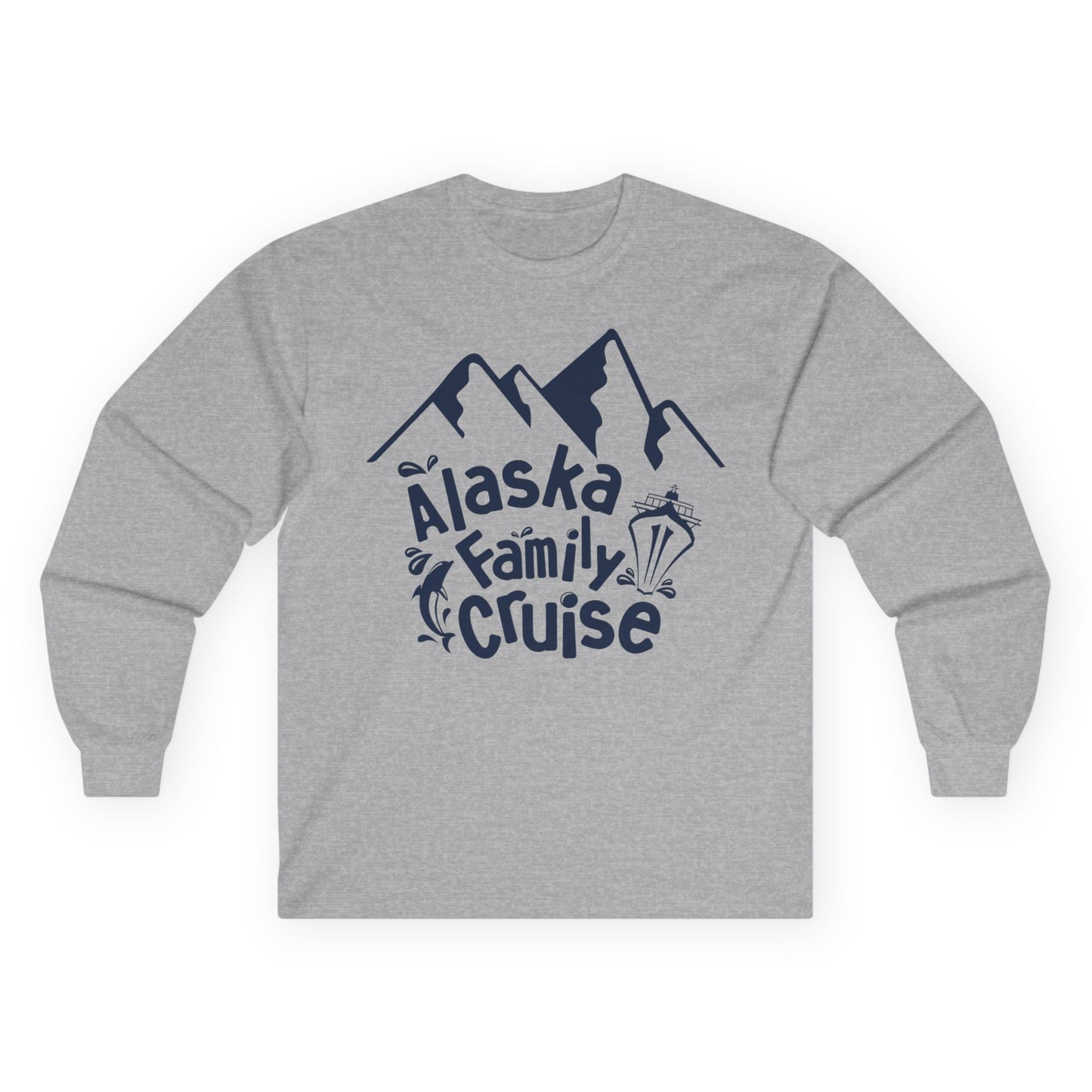 Alaska Family Cruise Adventure Shirt Long Sleeve Shirt – Sport Grey – Alaska Cruise Shirts