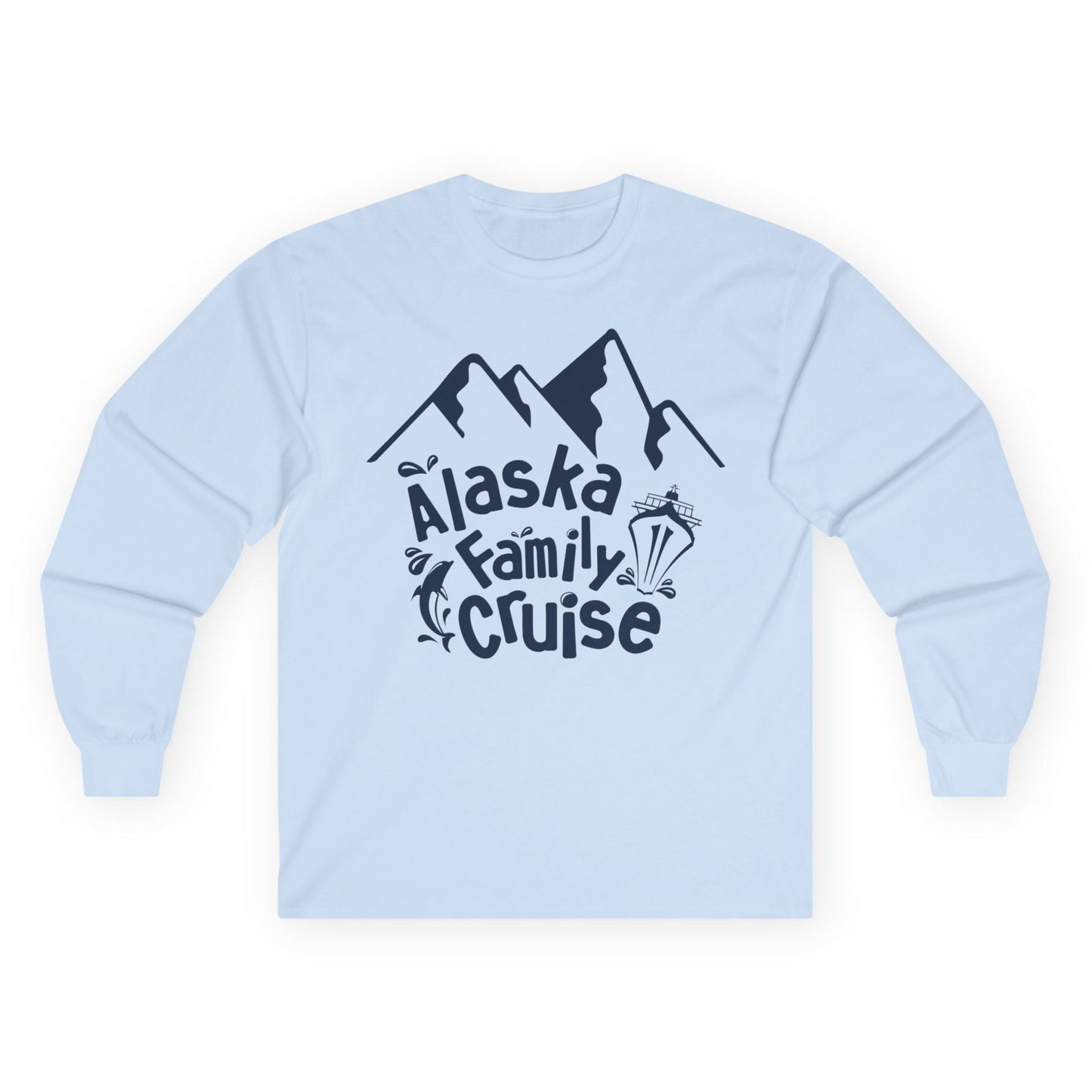 Alaska Family Cruise Adventure Shirt Long Sleeve Shirt – Light Blue – Alaska Cruise Shirts
