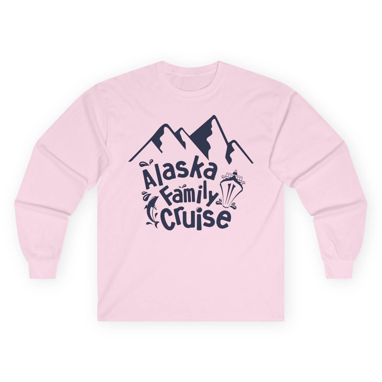 Alaska Family Cruise Adventure Shirt Long Sleeve Shirt – Light Pink – Alaska Cruise Shirts