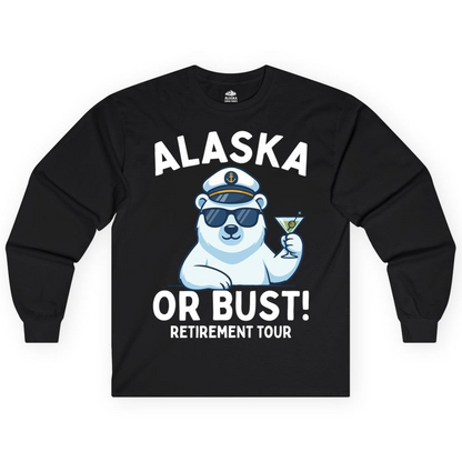Alaska Retirement Cruise Shirt Long Sleeve Shirt – Black – Alaska Cruise Shirts