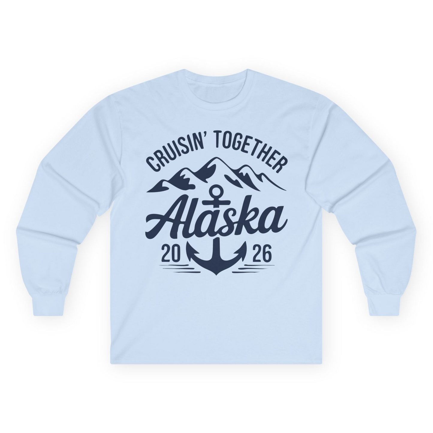 Alaska Cruise Shirt Long Sleeve Shirt – Light Blue – Alaska Cruise Shirts
