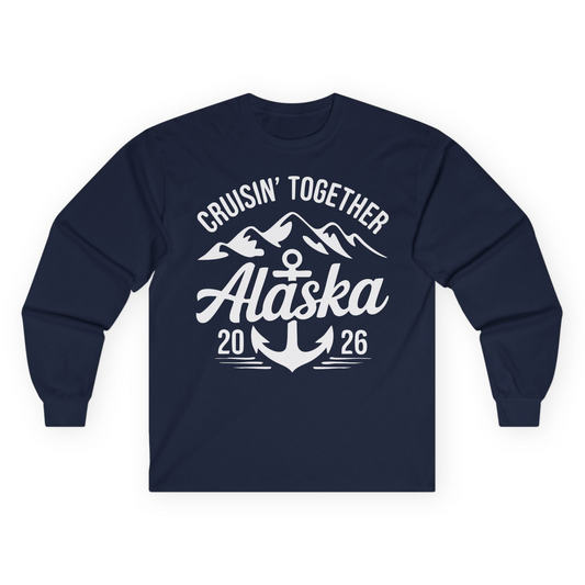Alaska Cruise Shirt Long Sleeve Shirt – Navy – Alaska Cruise Shirts