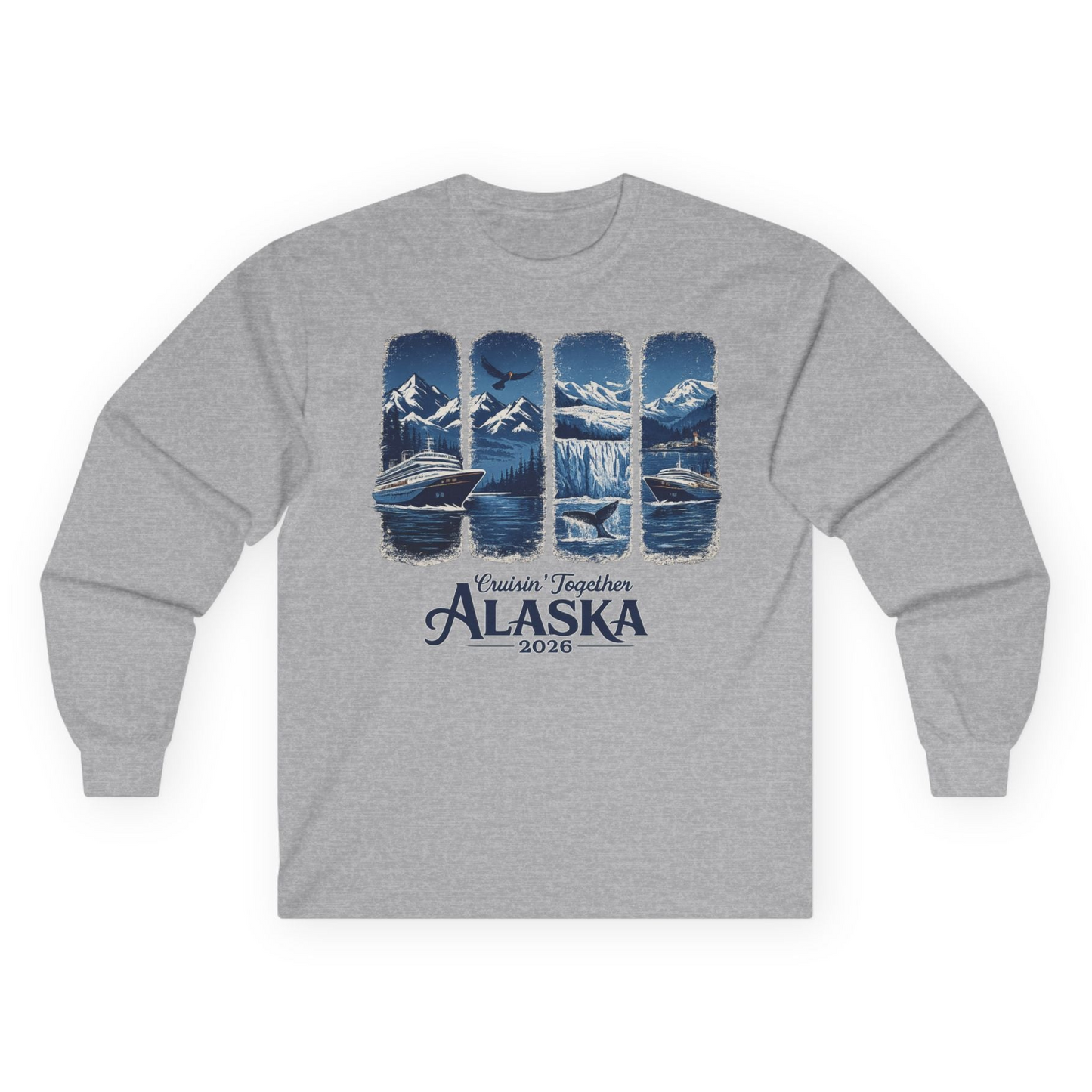 Alaska Cruise Adventure Shirt Long Sleeve Shirt – Sport Grey – Alaska Cruise Shirts