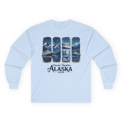 Alaska Cruise Adventure Shirt Long Sleeve Shirt – Light Blue – Alaska Cruise Shirts