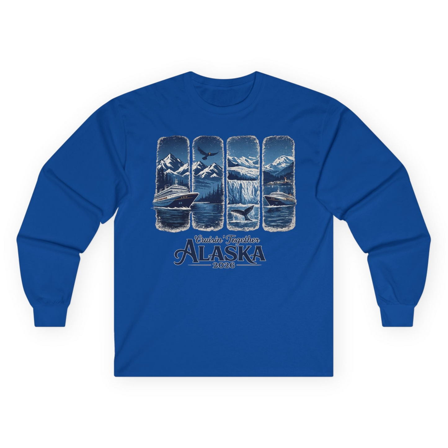 Alaska Cruise Adventure Shirt Long Sleeve Shirt – Royal – Alaska Cruise Shirts