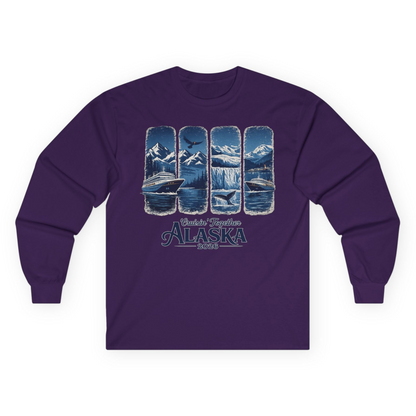 Alaska Cruise Adventure Shirt Long Sleeve Shirt – Purple – Alaska Cruise Shirts