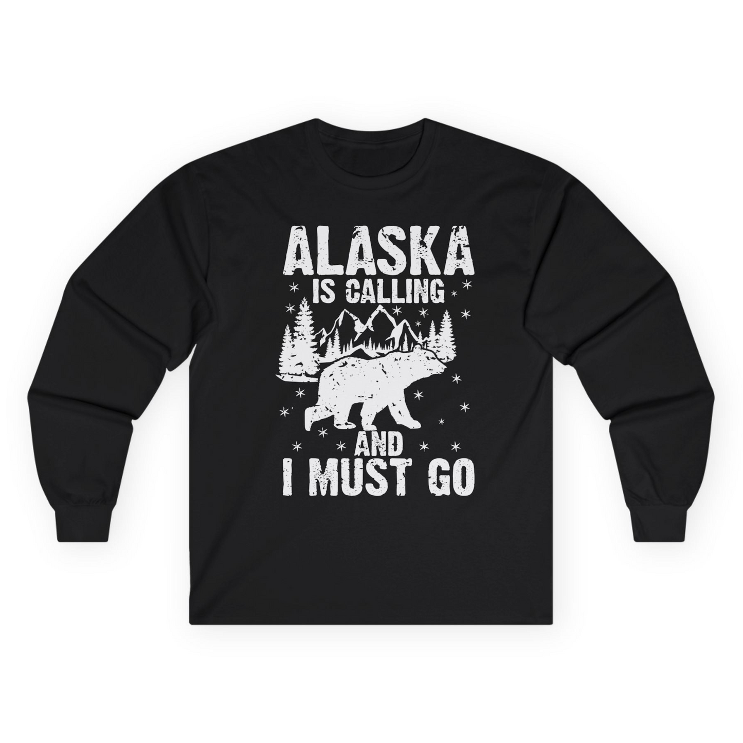 Alaska Is Calling Bear Mountain Wilderness Adventure Vintage Shirt Long Sleeve Shirt – Black – Alaska Cruise Shirts