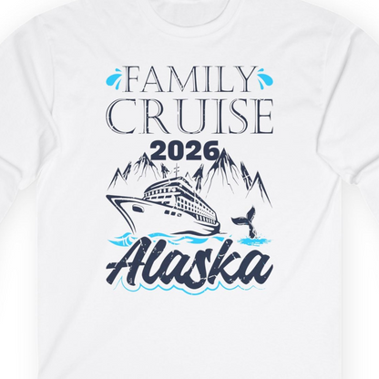 Alaska Family Cruise Shirt Long Sleeve Shirt – White – Alaska Cruise Shirts Close Up