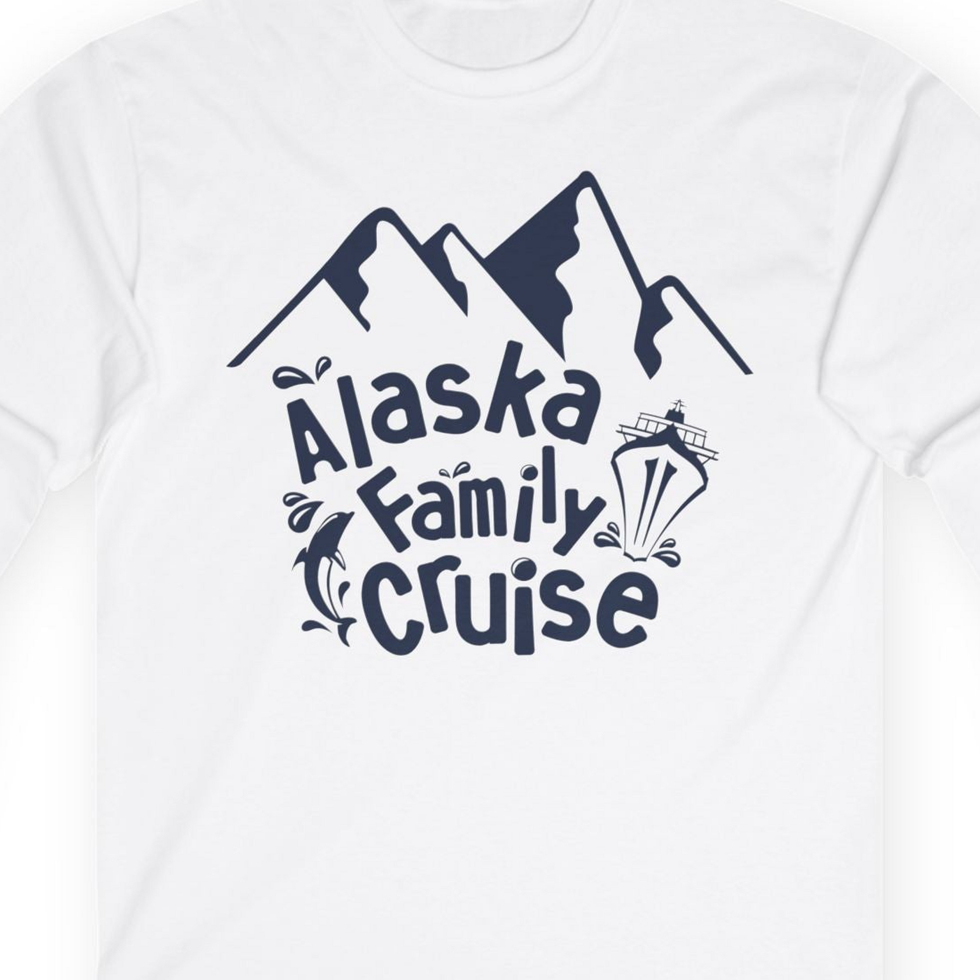 Alaska Family Cruise Adventure Shirt Long Sleeve Shirt – White – Alaska Cruise Shirts Close Up