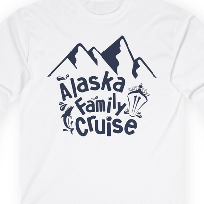 Alaska Family Cruise Adventure Shirt Long Sleeve Shirt – White – Alaska Cruise Shirts Close Up