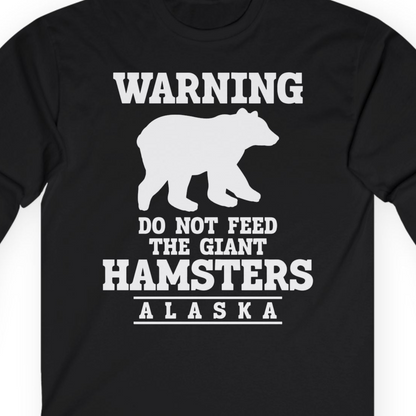 Funny Alaska Bear Warning Shirt Long Sleeve Shirt – Unknown – Alaska Cruise Shirts Close Up
