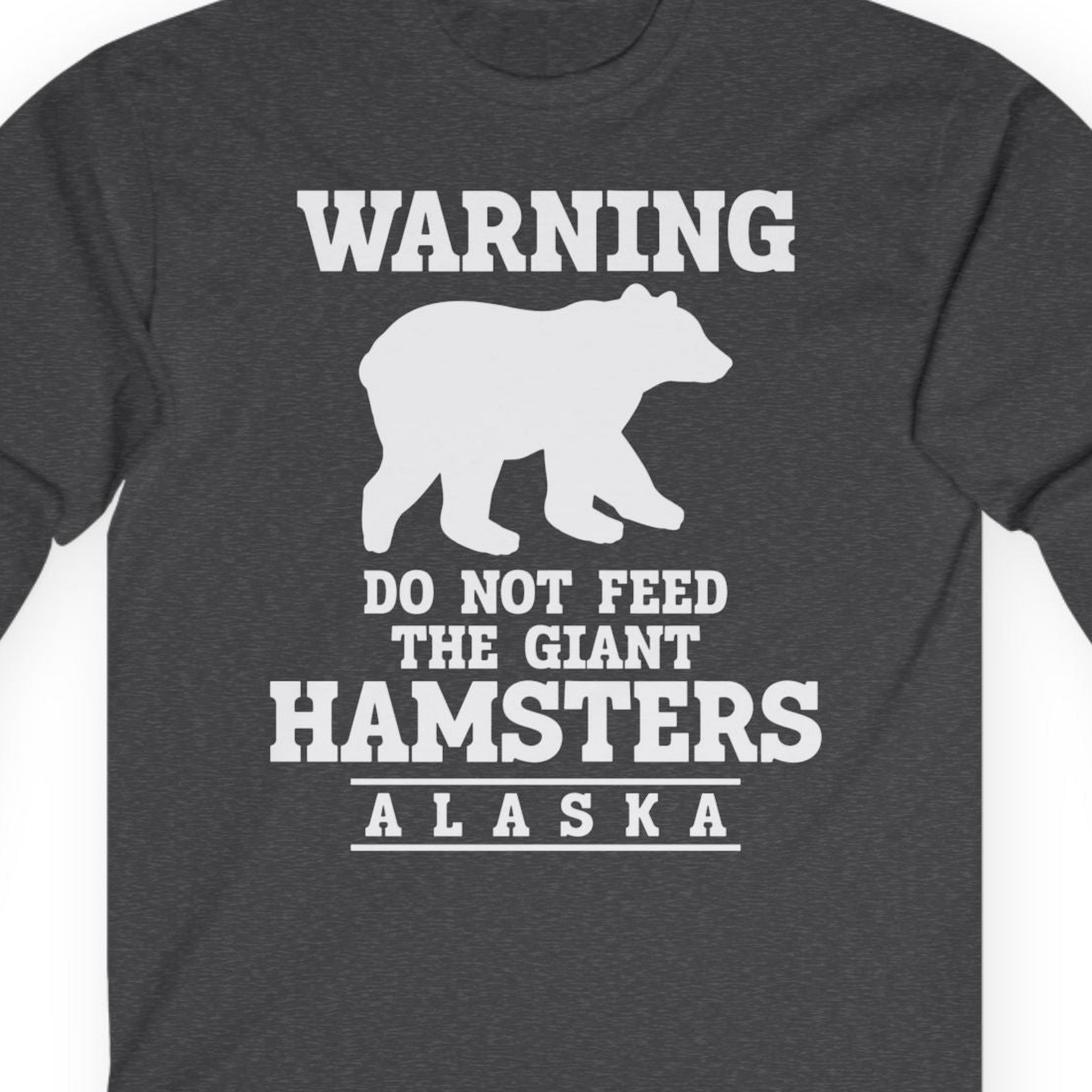 Funny Alaska Bear Warning Shirt Long Sleeve Shirt – Unknown – Alaska Cruise Shirts Close Up