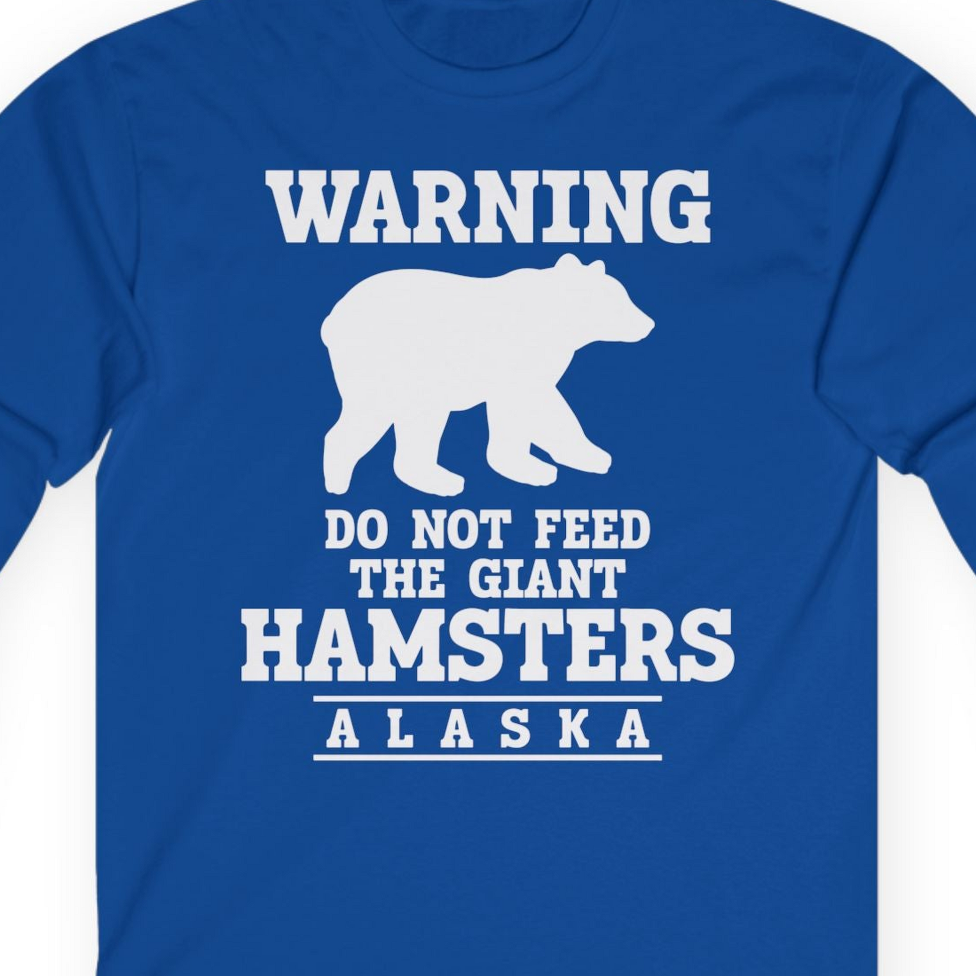 Funny Alaska Bear Warning Shirt Long Sleeve Shirt – Unknown – Alaska Cruise Shirts Close Up