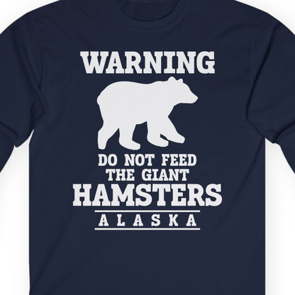 Funny Alaska Bear Warning Shirt Long Sleeve Shirt – Unknown – Alaska Cruise Shirts Close Up