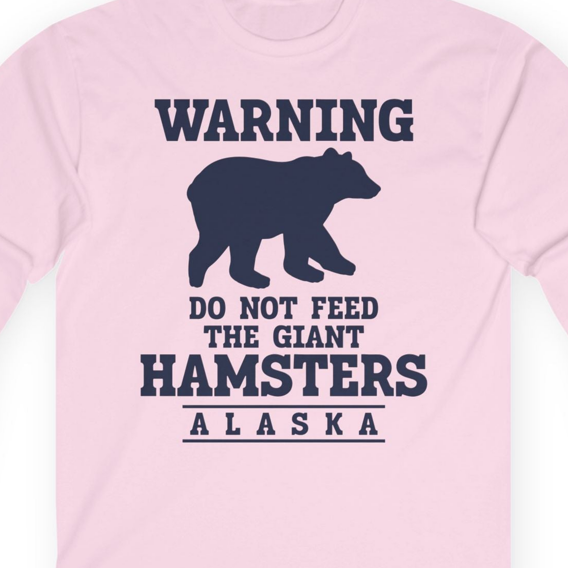 Funny Alaska Bear Warning Shirt Long Sleeve Shirt – Unknown – Alaska Cruise Shirts Close Up