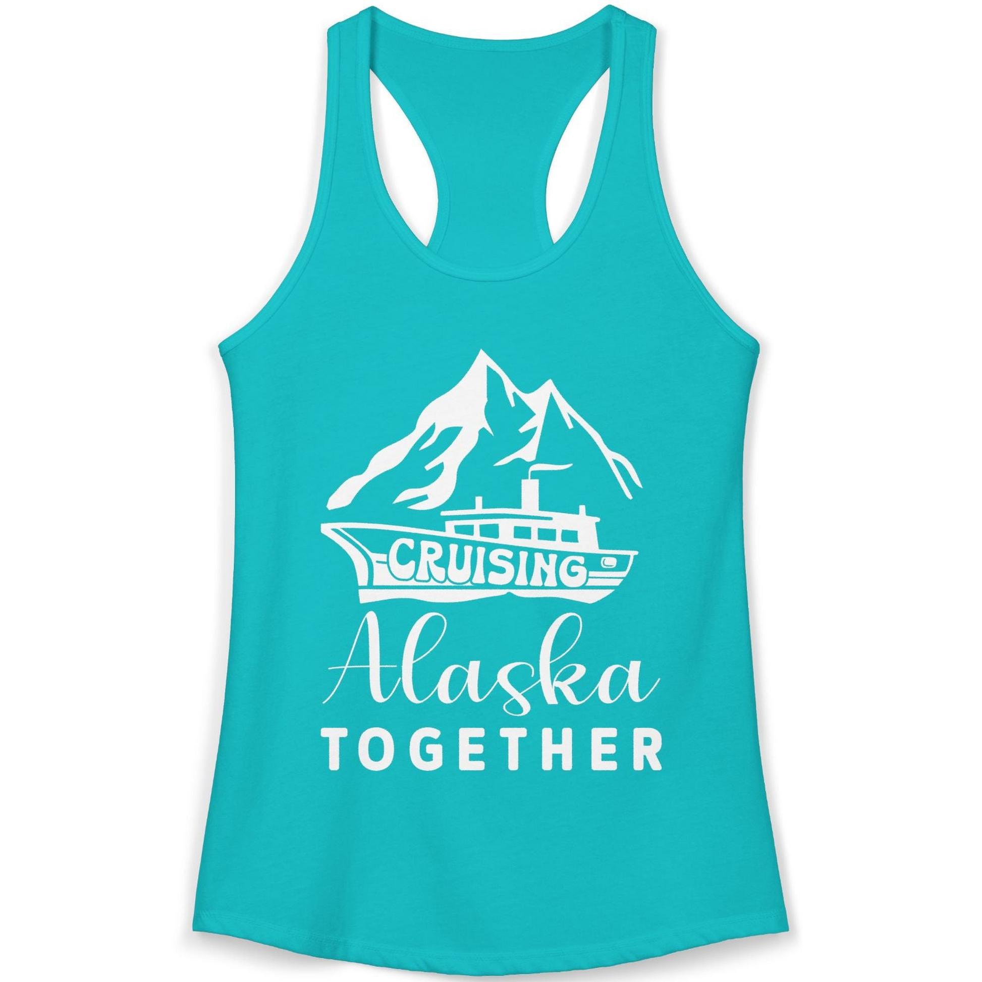 Cruising Alaska Together Mountains and Ship Family Cruise Shirt — Ladies Tank Ladies Tank Top – Alaska Cruise Shirts