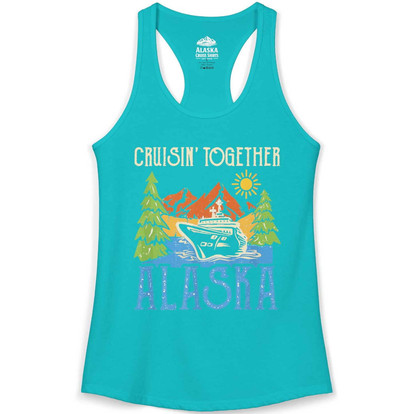 Alaska Cruise Adventure Nature Landscape Retro Family Shirt — Ladies Tank Ladies Tank Top – Alaska Cruise Shirts