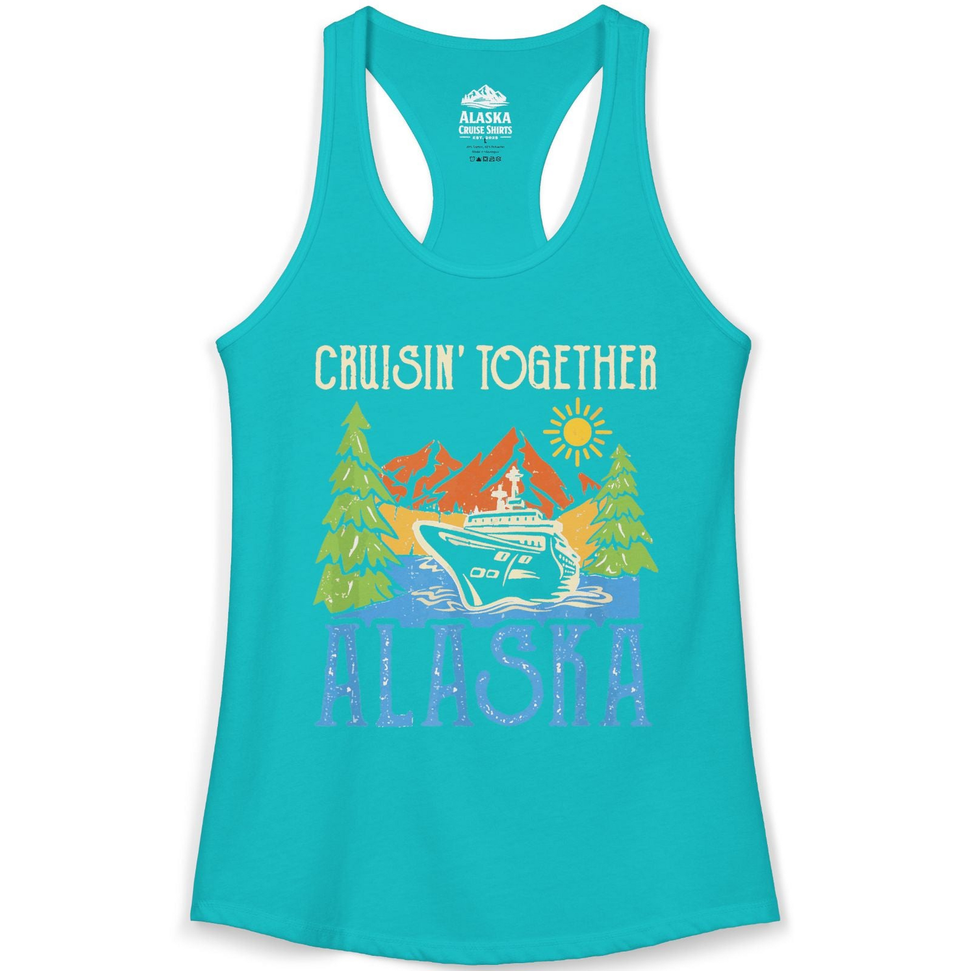Alaska Cruise Adventure Nature Landscape Retro Family Shirt — Ladies Tank Ladies Tank Top – Alaska Cruise Shirts