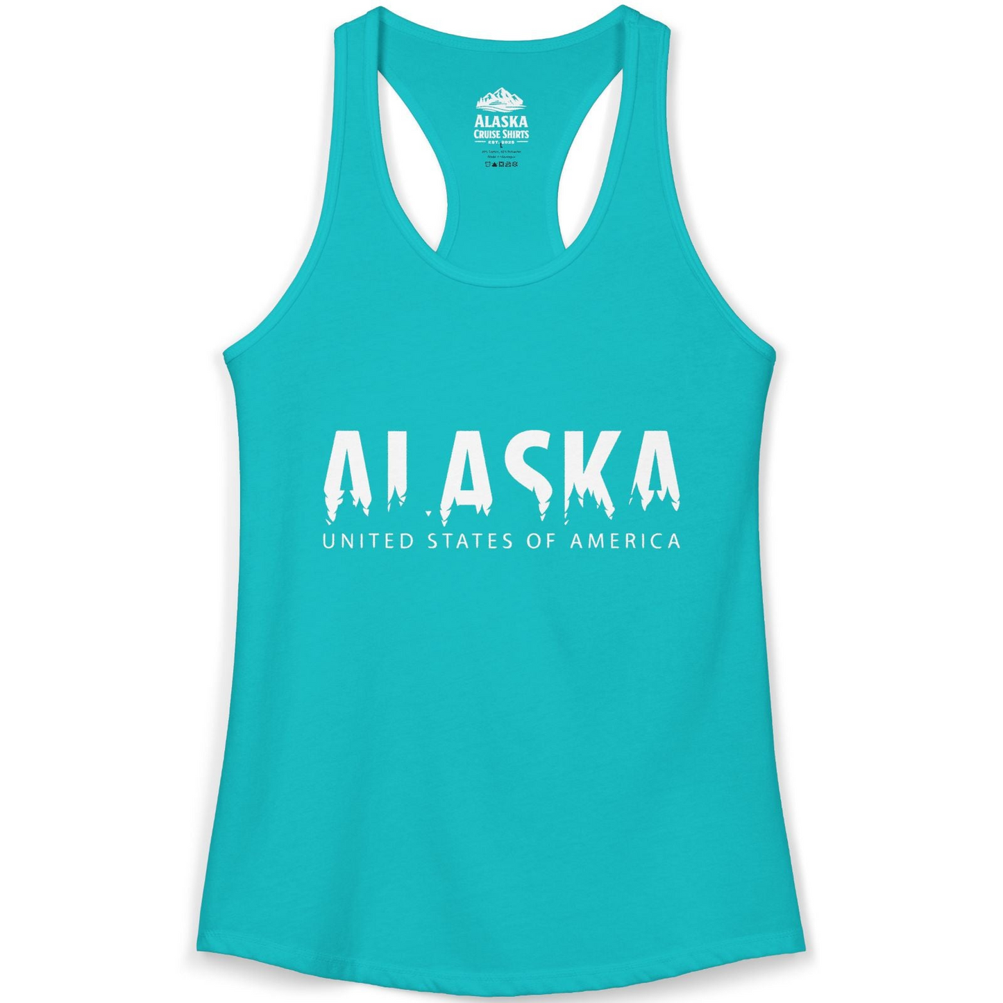 Alaska United States Typography Shirt Ladies Tank Top – Alaska Cruise Shirts