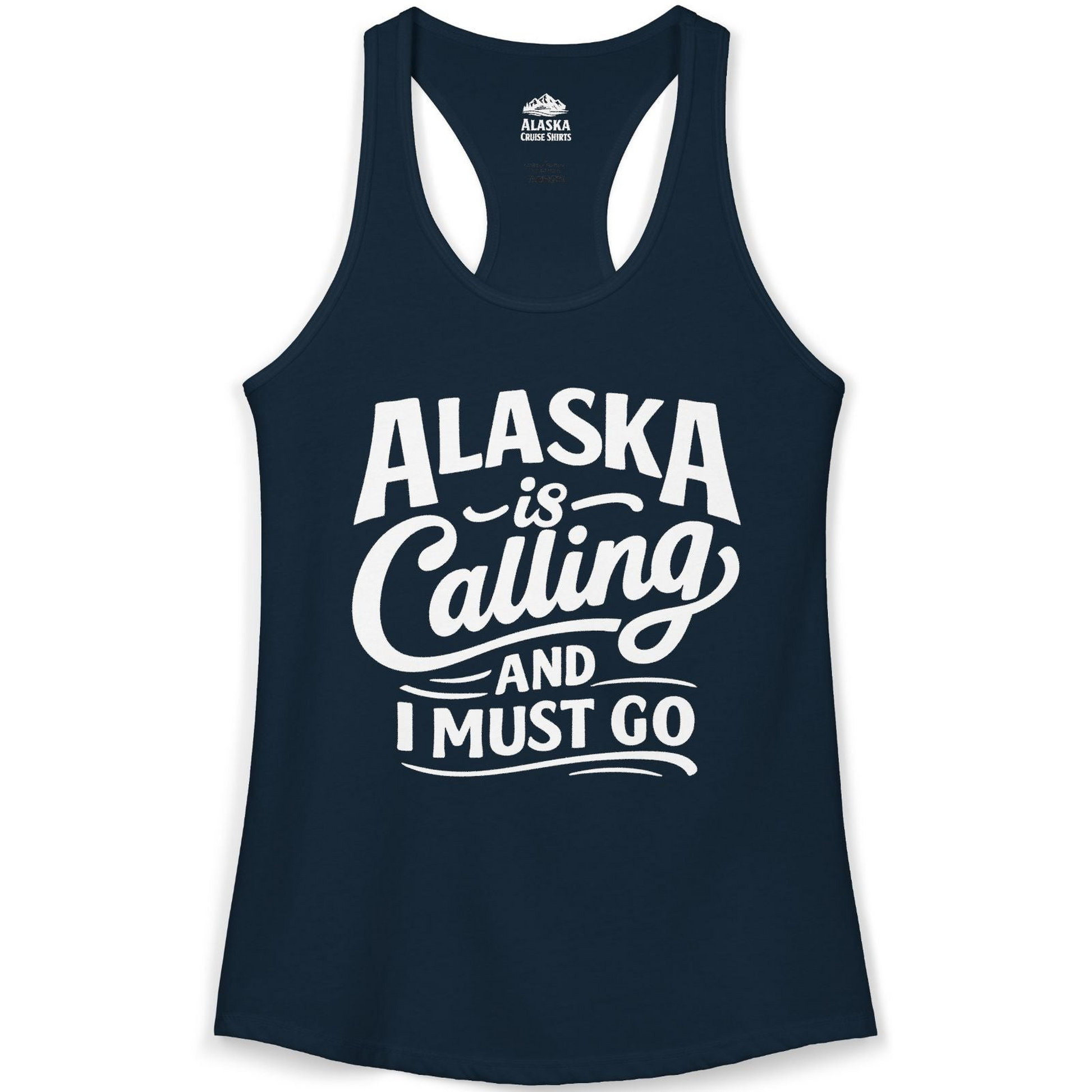 Alaska Is Calling Adventure Typography Shirt Ladies Tank Top – Alaska Cruise Shirts