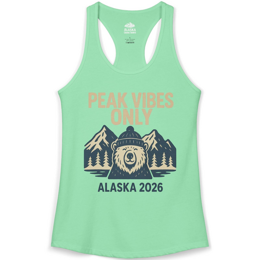 Alaska 2026 Mountain Adventure Bear Ladies Tank Top – Alaska Cruise Shirts