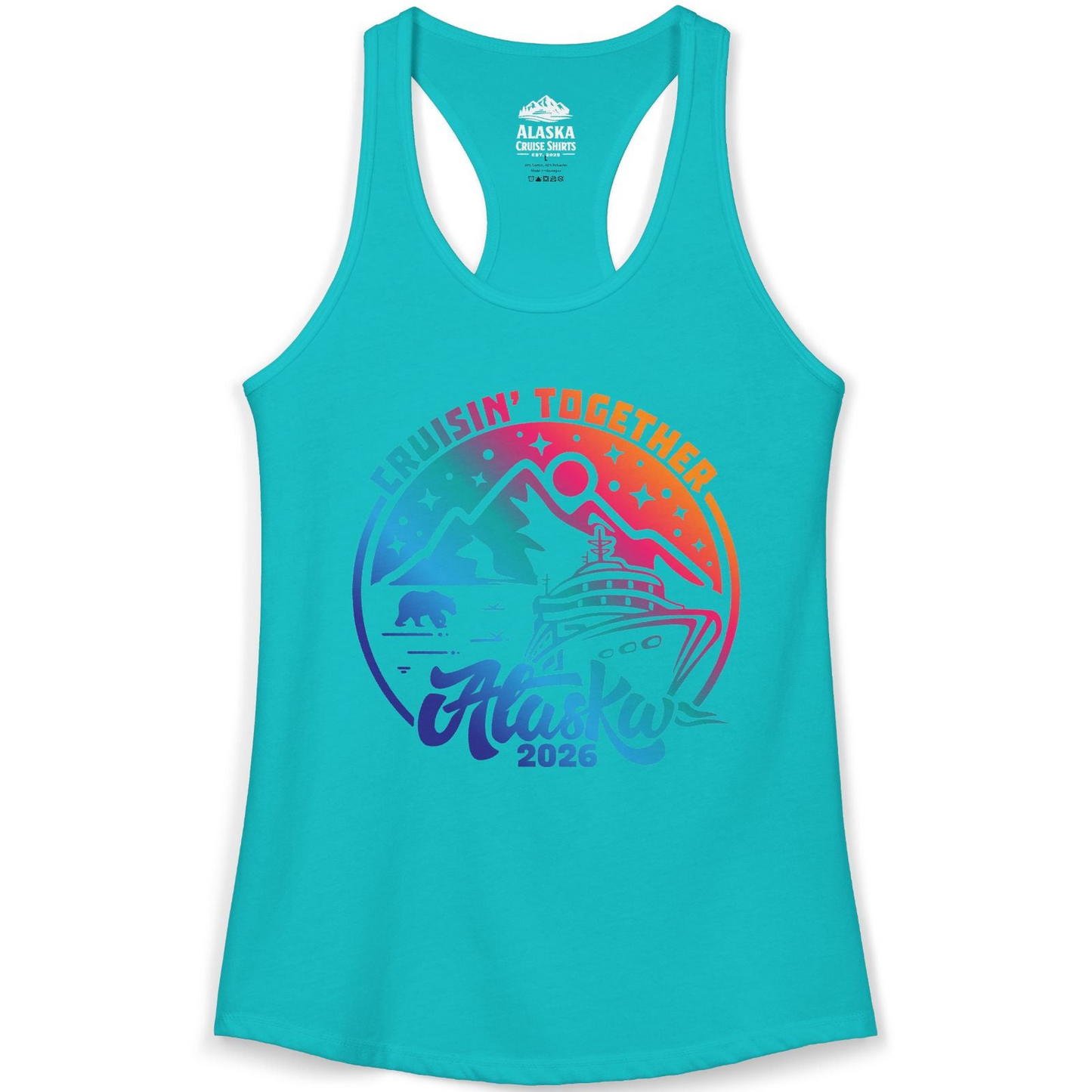 Alaska Cruise Adventure Mountains Wildlife Retro Family Group Shirt 2026 — Ladies Tank Ladies Tank Top – Alaska Cruise Shirts