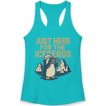 Just Here For The Icebergs Penguin Shirt Ladies Tank Top – Alaska Cruise Shirts